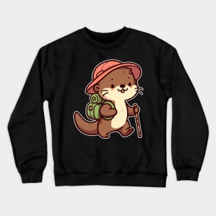 Funny otter Hiking Crewneck Sweatshirt